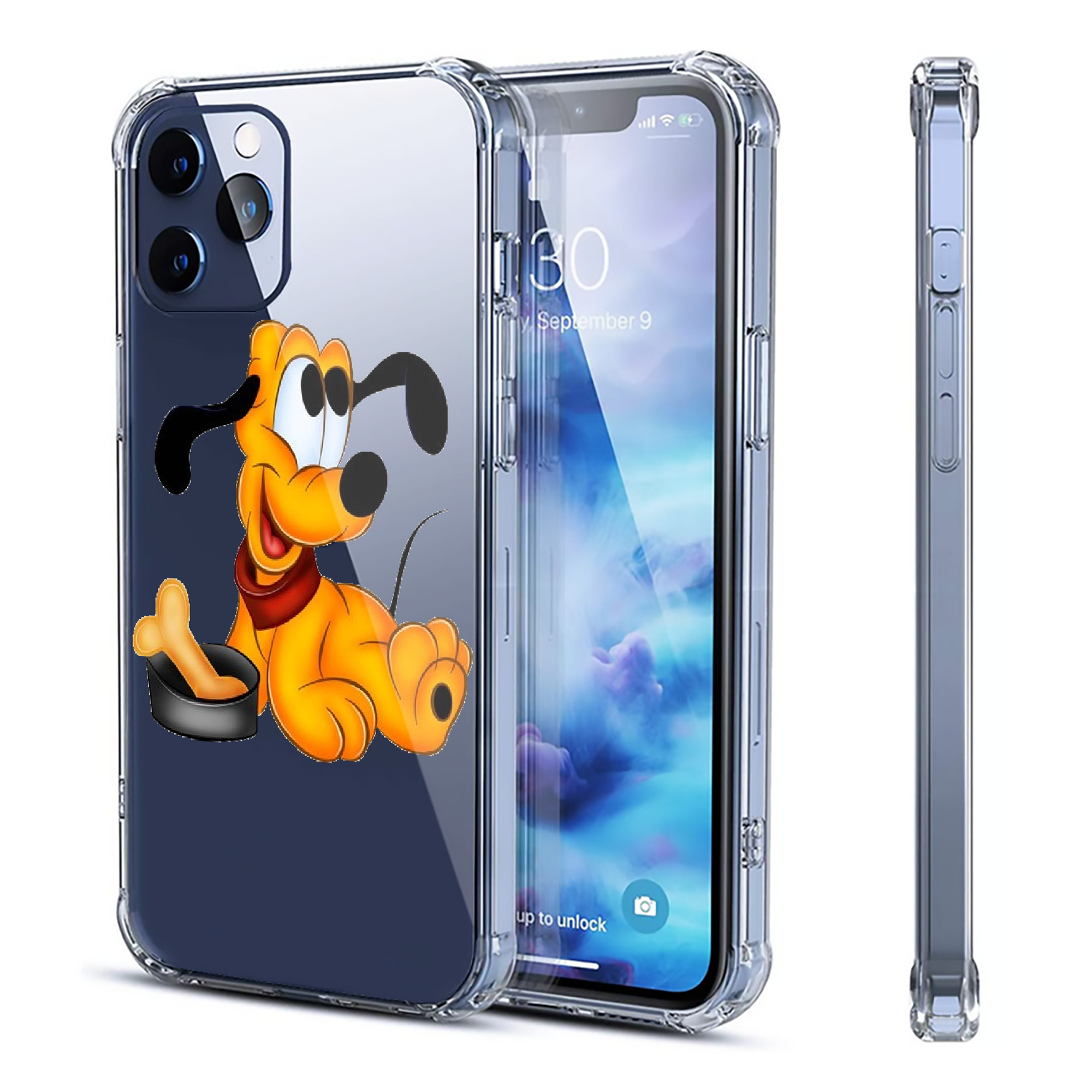 （画像用） ミッキーマウス Mickey Mouse 【iPhone 12シリーズ対応】透明スマホケース（クリアソフトケース）